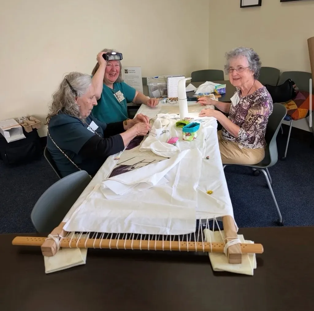 Detail of British ship embroidery