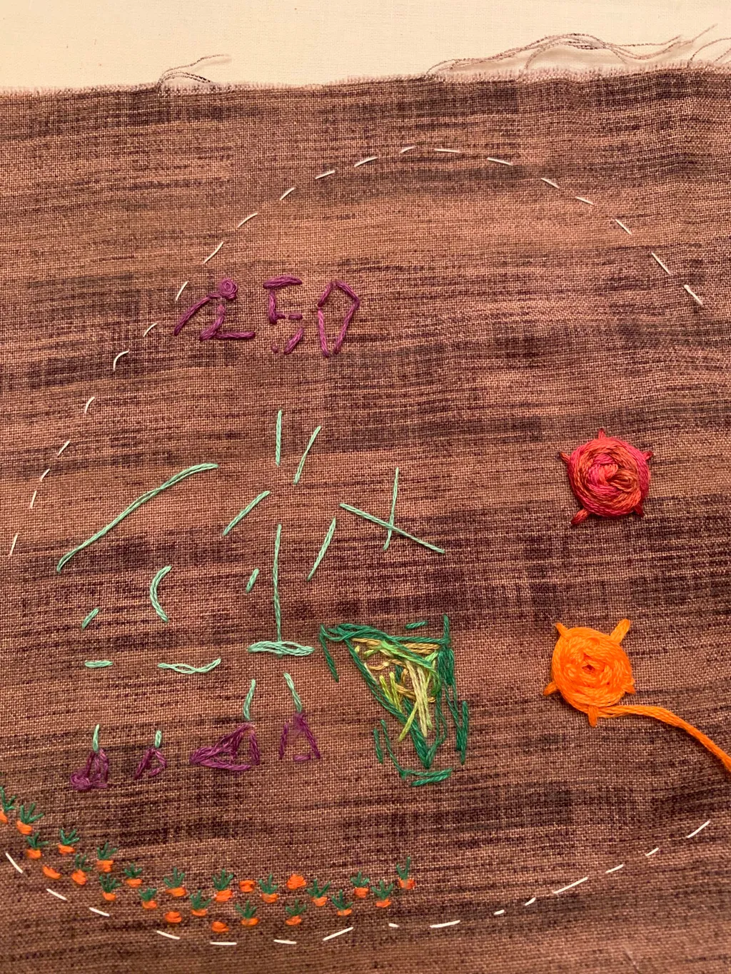 Alex's handiwork so far on a vegetable garden for the New Jersey panel