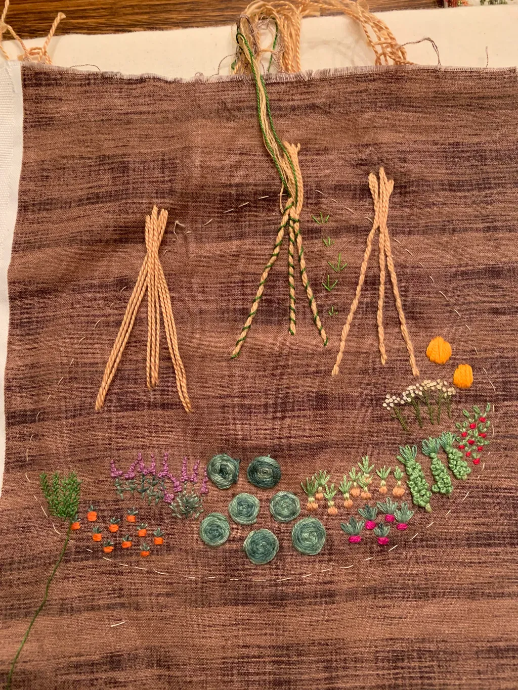 NJ volunteer Kathleen's embroidery - with the help of grandson Alex!