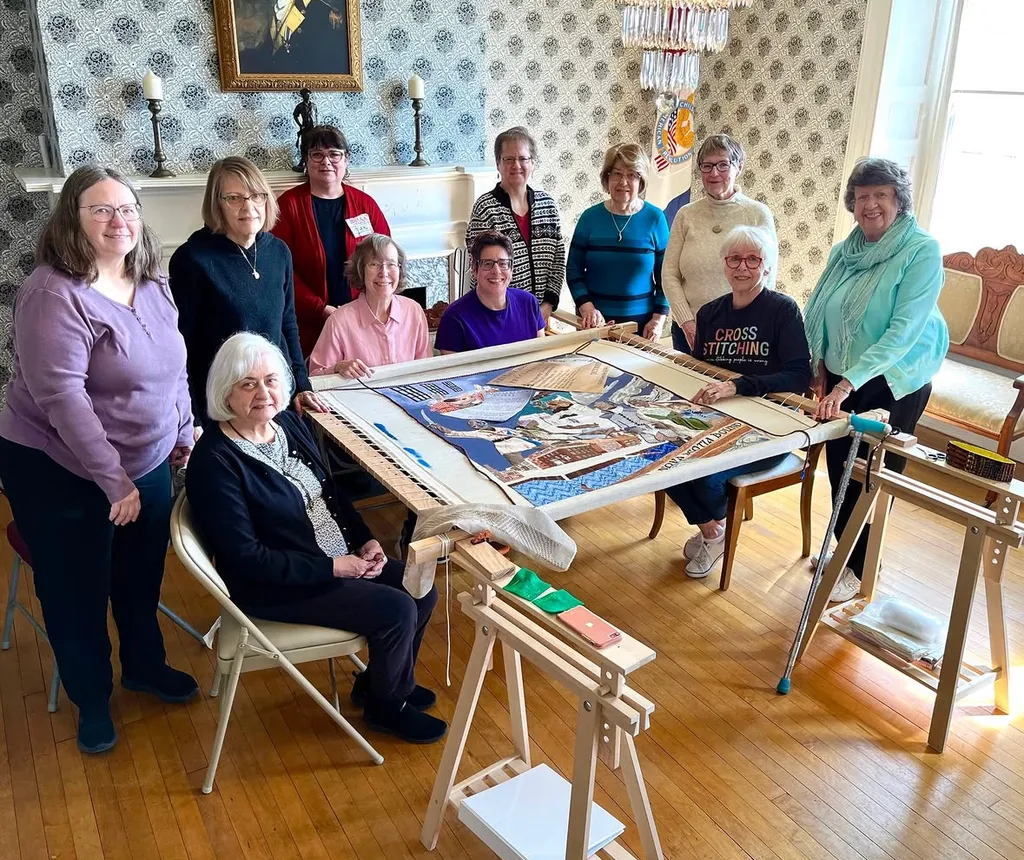 New York volunteers gather at the Van Schaick Mansion