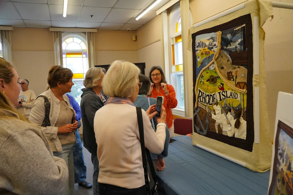 Rhode Island volunteers gather at the Portsmouth Library