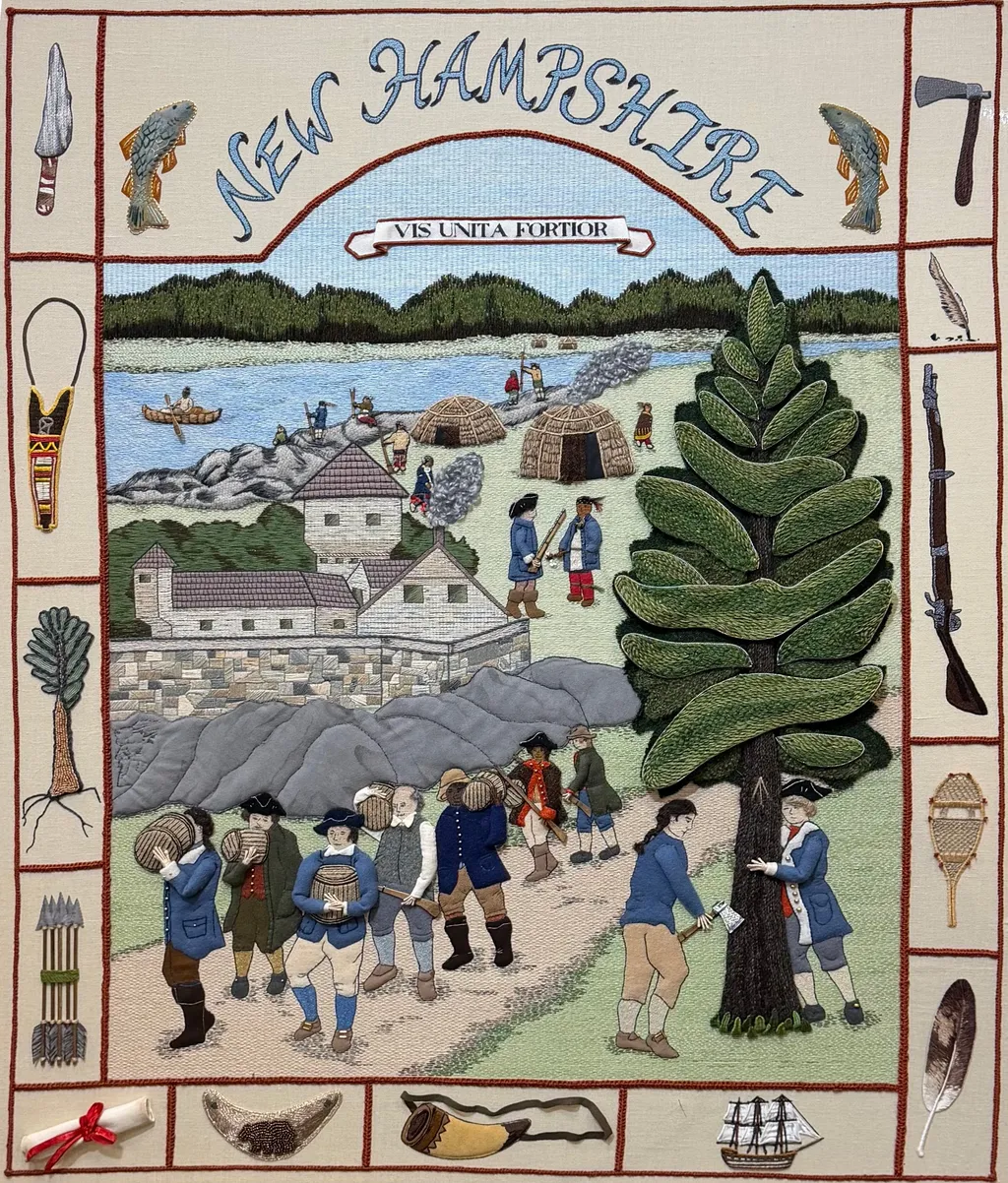 A detail of the New Hampshire panel