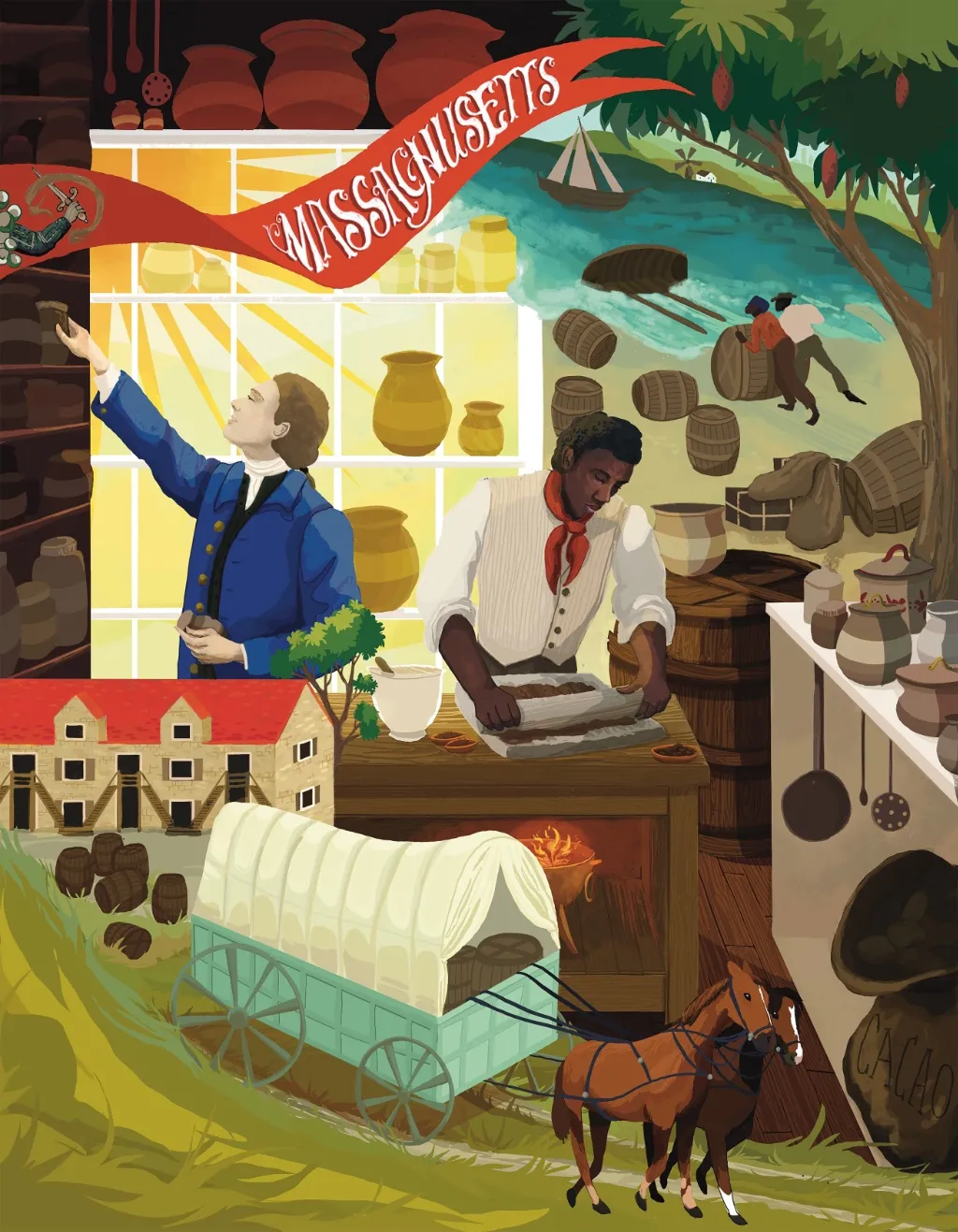 Massachusetts Illustration